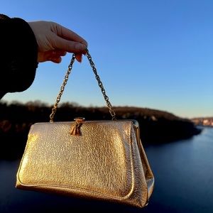 Gorgeous Vintage 1950s Gold HandBag